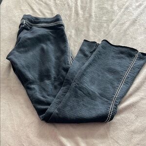 True Religion Black Joggers with White Stitching